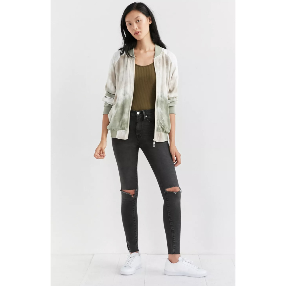 NWT Urban Outfitters Without Walls Reversible Cotton Blend Tie-Dye Bomber Jacket - Picture 3 of 13